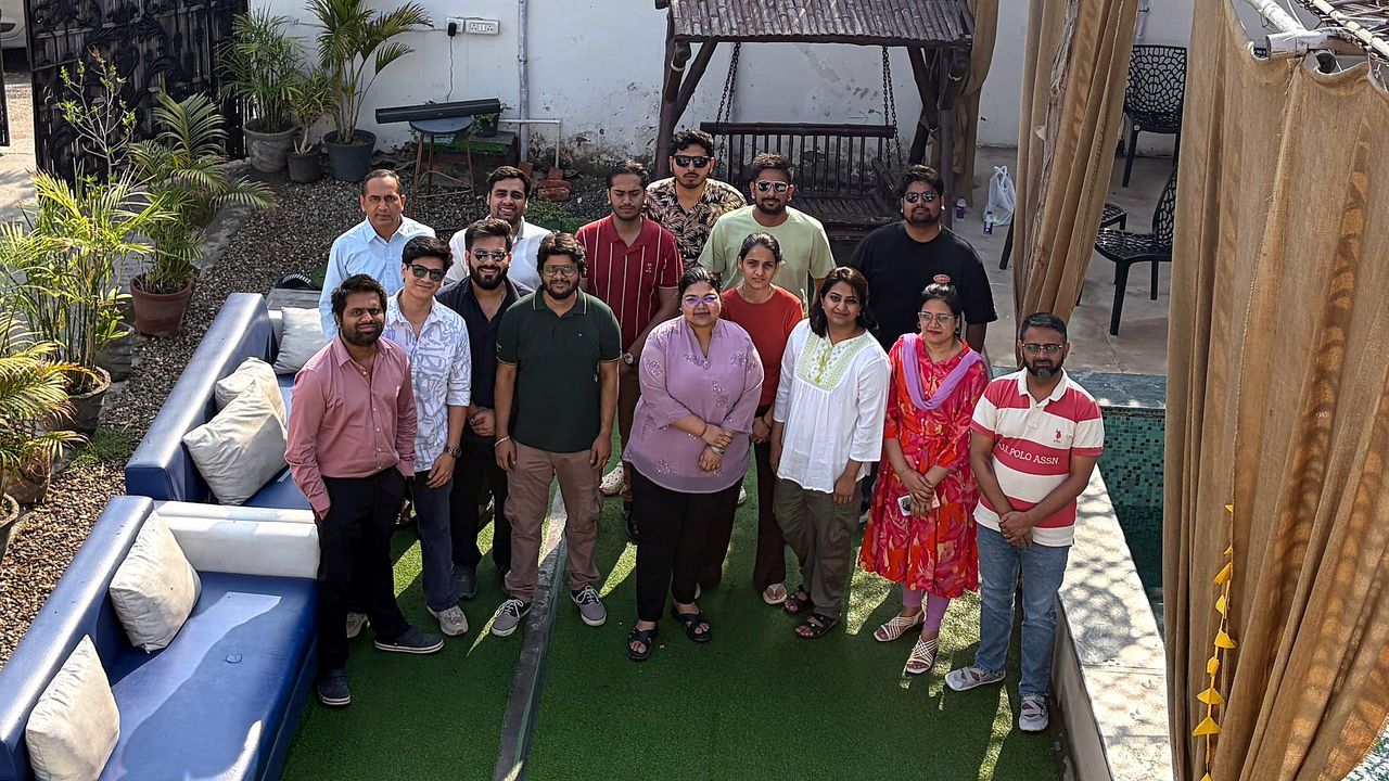 The atomhub team together at the annual meet
